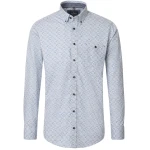 Casamoda Overhemd | Creme Met Blauwgrijs Print| www.pietkoopmans.nl