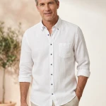 Casamoda Linnen Zomer Shirt | Wit | www.pietkoopmans.nl