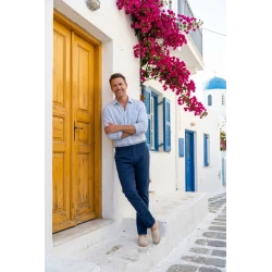 Elastische Taille Broek  | Meppel Donkerblauw