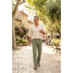Elastische Taille Broek  | Meppel Olijf| www.pietkoopmans.nl