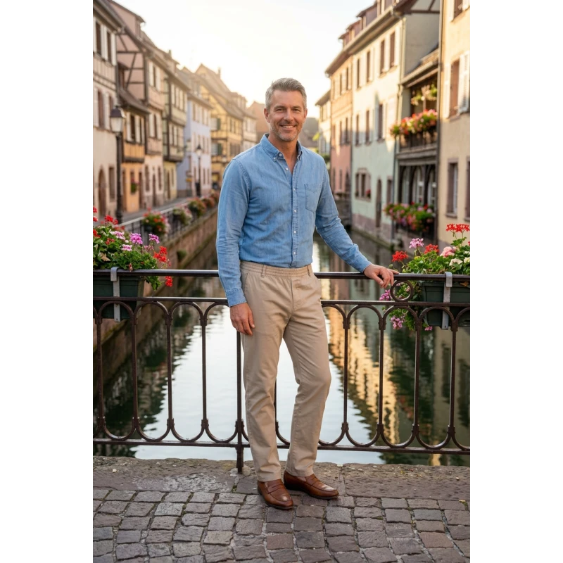 Elastische Taille Broek  | Meppel Zand | www.pietkoopmans.nl