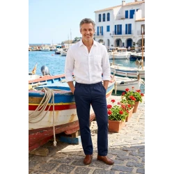 Elastische Taille Broek  | Meppel Navy