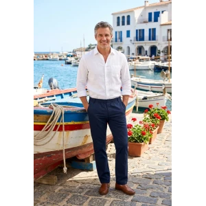 Elastische Taille Broek  | Meppel Navy