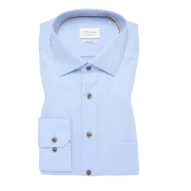 Eterna Effen Overhemd | Blauw