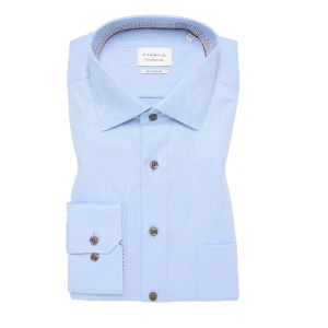 Eterna Effen Overhemd | Blauw