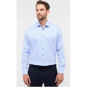 Eterna Effen Overhemd | Blauw