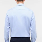 Eterna Effen Overhemd | Blauw | www.pietkoopmans.nl