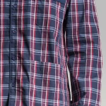 Götzburg Pyjama Knoop | Navy Bordo Geruit |  www.pietkoopmans.nl