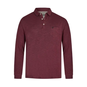 Hajo Polo Lange Mouw Soft | Gevlamd Rood
