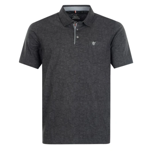 Hajo Polo Korte Mouw Stay Fresh | Zwart | www.pietkoopmans.nl