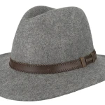 Hatland Fedora Hoed | Grijs gemeleerd | www.pietkoopmans.nl