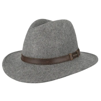 Hatland Fedora Hoed | Grijs gemeleerd | www.pietkoopmans.nl
