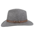 Hatland Fedora Hoed | Grijs gemeleerd | www.pietkoopmans.nl