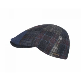 Hatland Flatcap Nice | Patchwork Blauw