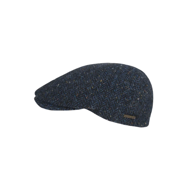 Hatland Walesso Flatcap | Blauw Visgraat | www.pietkoopmans.nl