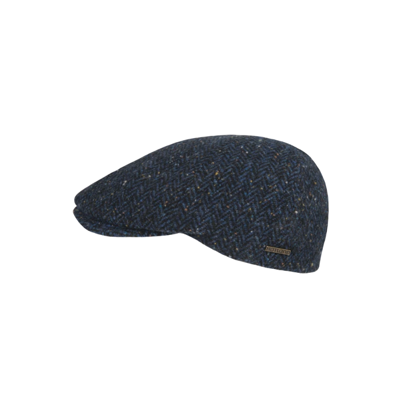 Hatland Walesso Flatcap | Blauw Visgraat | www.pietkoopmans.nl