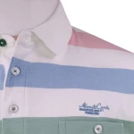 Monte Carlo Polo Korte Mouwen | Wit Gestreept | www.pietkoopmans.nl