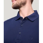 Pierre Cardin Polo Lange Mouwen | Effen Donkerblauw | www.pietkoopmans.nl