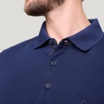 Pierre Cardin Polo Lange Mouwen | Effen Donkerblauw | www.pietkoopmans.nl