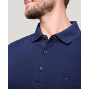 Pierre Cardin Polo Lange Mouwen | Effen Donkerblauw