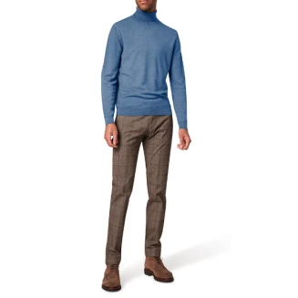 Pierre Cardin Merinowol Heren Col | Lichtblauw
