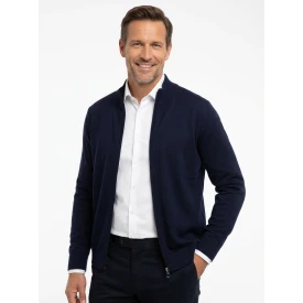 Pierre Cardin Merinowollen Vest | Blauw