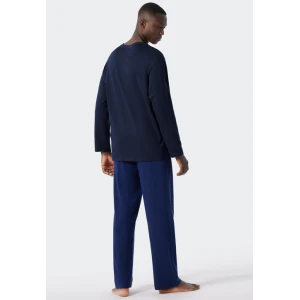 Schiesser Pyjama Tricot | Effen Blauw
