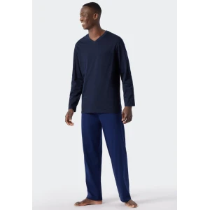 Schiesser Pyjama Tricot | Effen Blauw
