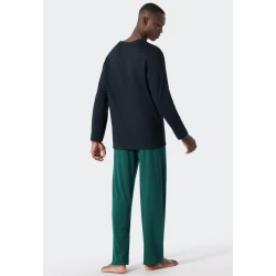 Schiesser Pyjama Tricot | Marine Groen
