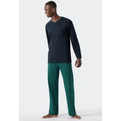 Schiesser Pyjama Tricot | Marine Groen