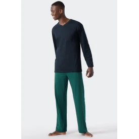 Schiesser Pyjama Tricot | Marine Groen
