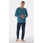 Schiesser Pyjama Tricot | Petrol Print | www.pietkoopmans.nl