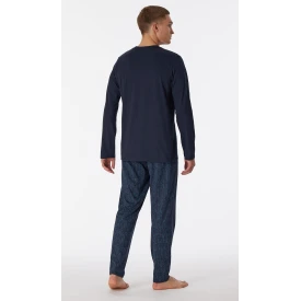 Schiesser Pyjama Tricot | Donkerblauw Print