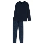 Schiesser Pyjama Tricot | Donkerblauw Print | www.pietkoopmans.nl