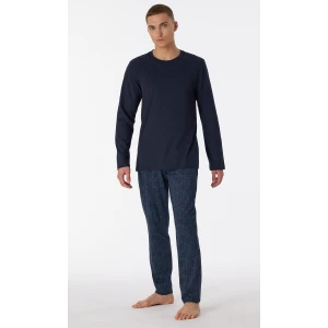Schiesser Pyjama Tricot | Donkerblauw Print