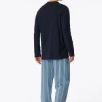 Schiesser Pyjama Tricot | Lichtblauwe Streep | www.pietkoopmans.nl
