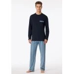 Schiesser Pyjama Tricot | Lichtblauwe Streep | www.pietkoopmans.nl