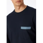Schiesser Pyjama Tricot | Lichtblauwe Streep | www.pietkoopmans.nl