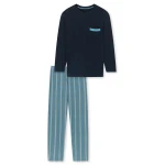 Schiesser Pyjama Tricot | Lichtblauwe Streep | www.pietkoopmans.nl