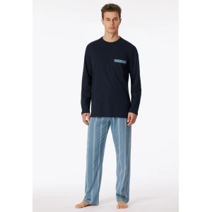 Schiesser Pyjama Tricot | Lichtblauwe Streep