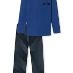 Lange Schiesser Pyjama Tricot | Blauwe Streep | www.pietkoopmans.nl