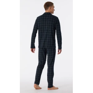 Schiesser Doorknoop Pyjama Tricot | Marine Ruit