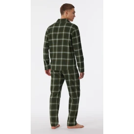 Schiesser Pyjama Flanel | Groen Geruit