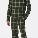 Schiesser Pyjama Flanel | Groen Geruit | www.pietkoopmans.nl