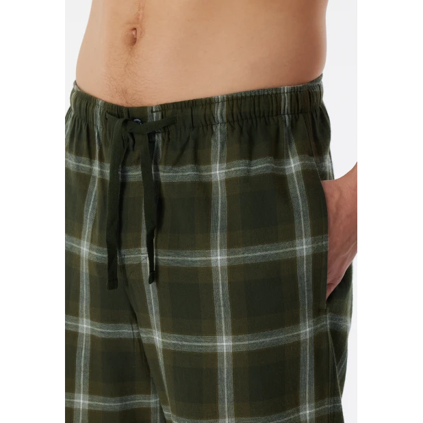 Schiesser Pyjama Flanel | Groen Geruit | www.pietkoopmans.nl