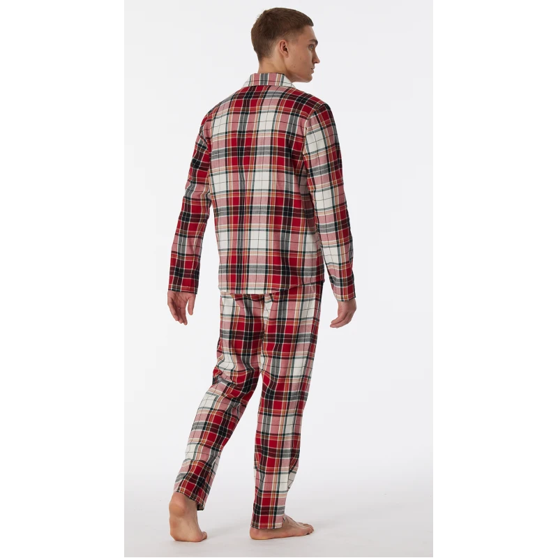 Schiesser Pyjama Flanel | Rood Geruit | www.pietkoopmans.nl