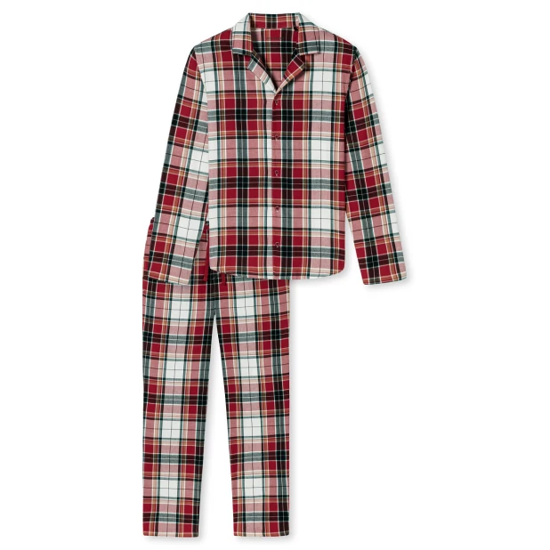 Schiesser Pyjama Flanel | Rood Geruit | www.pietkoopmans.nl