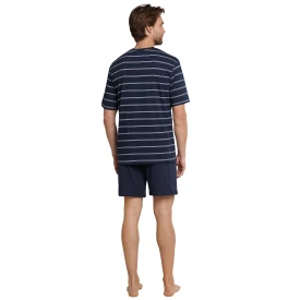 Schiesser Shortama | Marine Wit