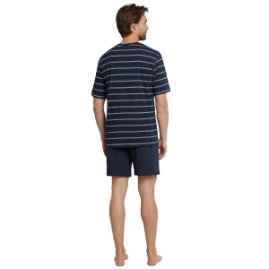 Schiesser Shortama | Marine Wit