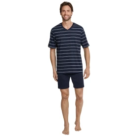 Schiesser Shortama | Marine Wit